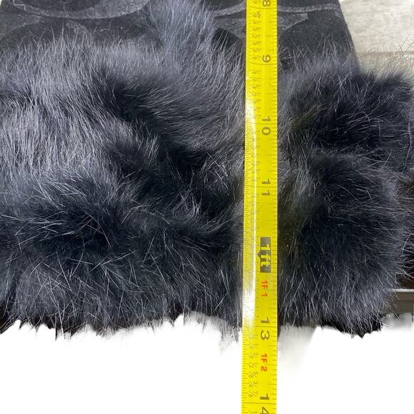 Coach Women’s Deeann Black Suede Shearling Trim Boots Size US 6.5 - Picture 11 of 12